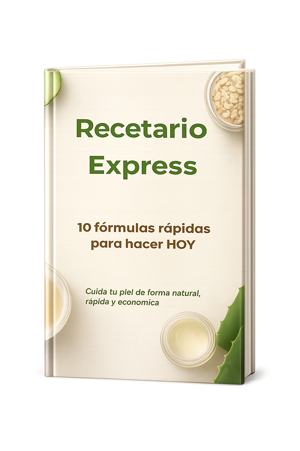 Libro digital Recetario Express con 10 fórmulas rápidas de cosmética natural para hacer hoy